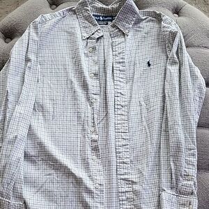 Polo by Ralph Lauren Men's Gray Checkered Shirt
